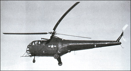 An XHJS-1 in flight with U.S.Navy colors