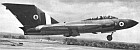 A Javelin F.(AW) Mk.5 of No.228 Operational Conversion Unit takes off from Leeming; note horse's head insignia on fin